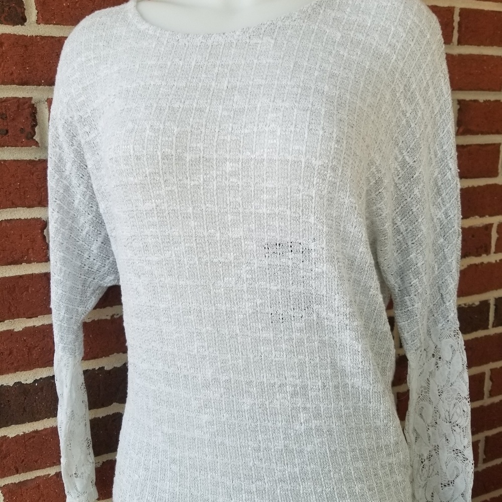 California gypsy knit and lace top